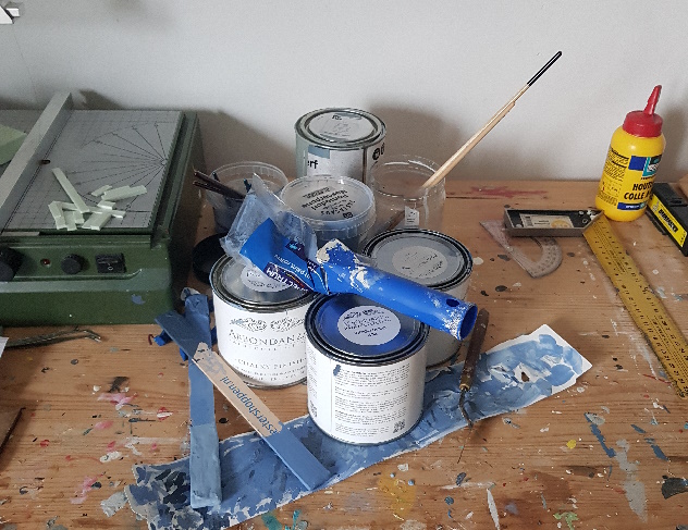 Deep Blue Scatter - paint